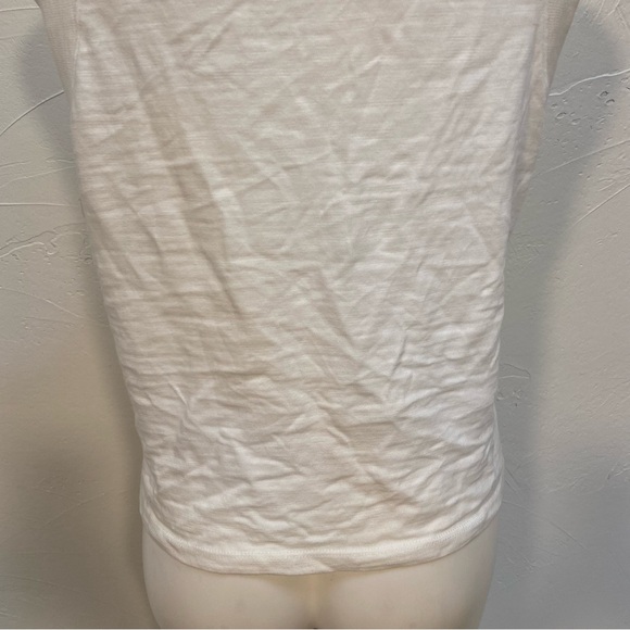 FAHERTY WHITE ORGANIC COTTON SUNWASHED SLUB MUSCLE SUSTAINABLE TANK TOP - Picture 12 of 15